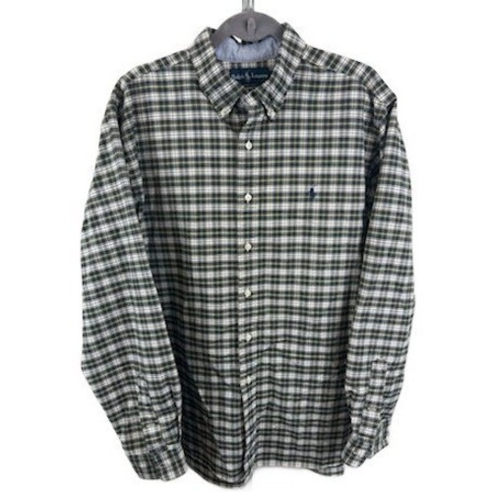 Ralph Lauren Men's Size XL Plaid Classic Fit Long Sleeve Button Down Shirt